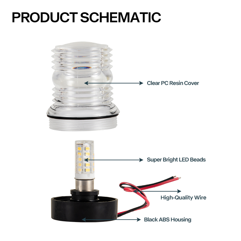 12V Marine LED Anchor Light Wa - Fishing Boat Navigation Light review and price