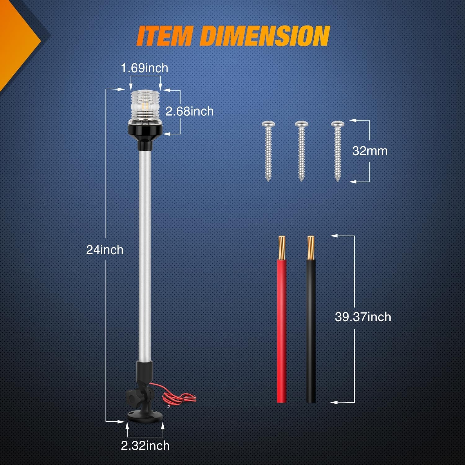 Nilight Marine Boat Stern Ligh - Fishing Boat Navigation Light review and price