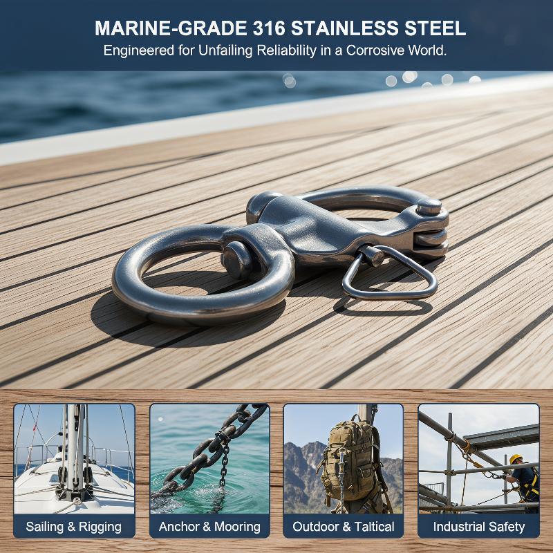 Marine Swivel Snap Shackle 316 - Fishing Boat Trailer review and price