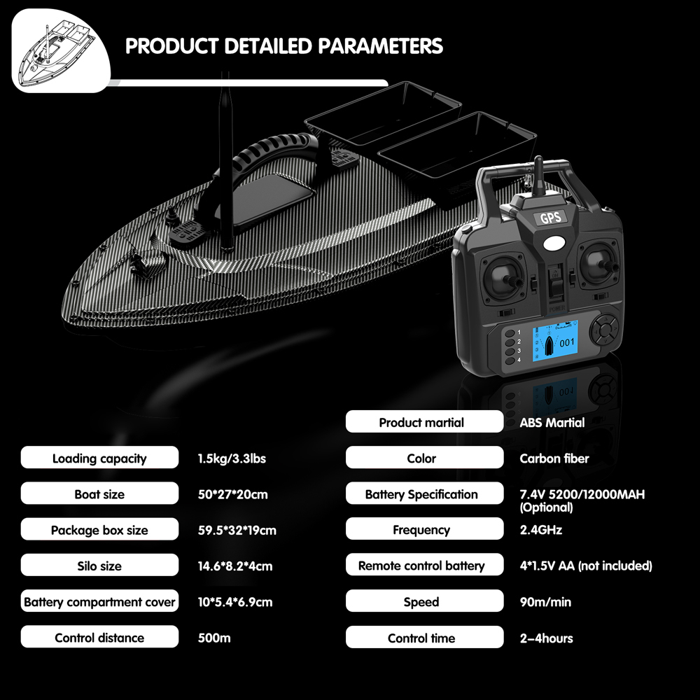 V070 12000mAh/5200mAh RC Bait  - Fishing Boat Gps review and price