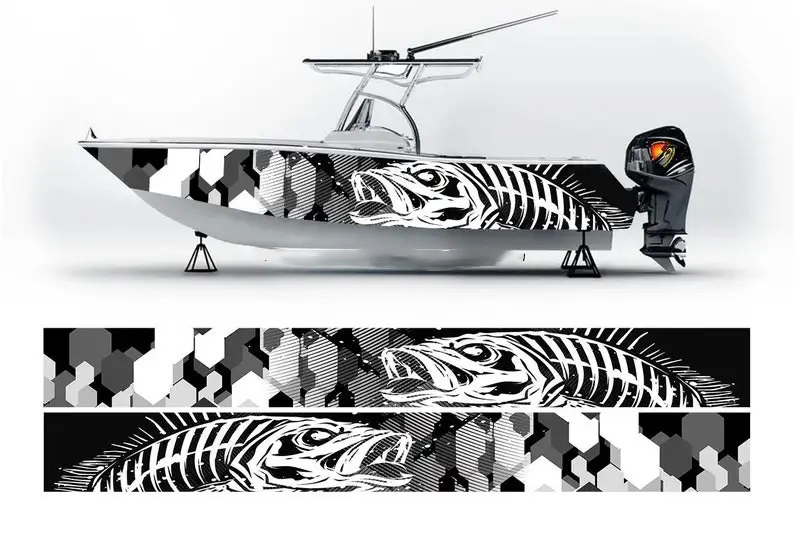 Camo Black and White Marlin Fi - Fishing Boat Trailer review and price